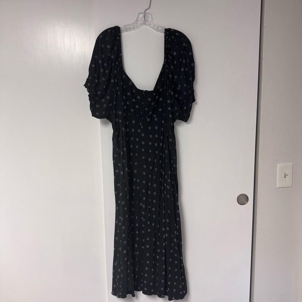 Madewell Black Sunburst Midi Dress